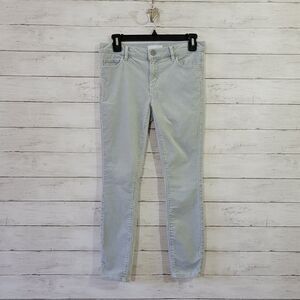 LOFT Pants Womens Size‎ 26/2 Light Gray Corduroy Modern Skinny Stretch Mid Rise